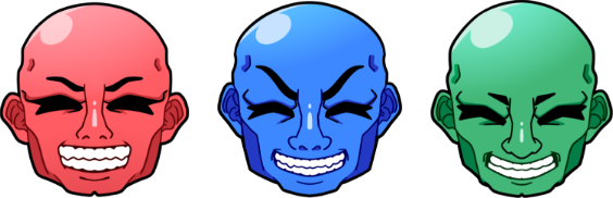 マッチョ3キャラの顔