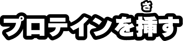 プロテインを挿す